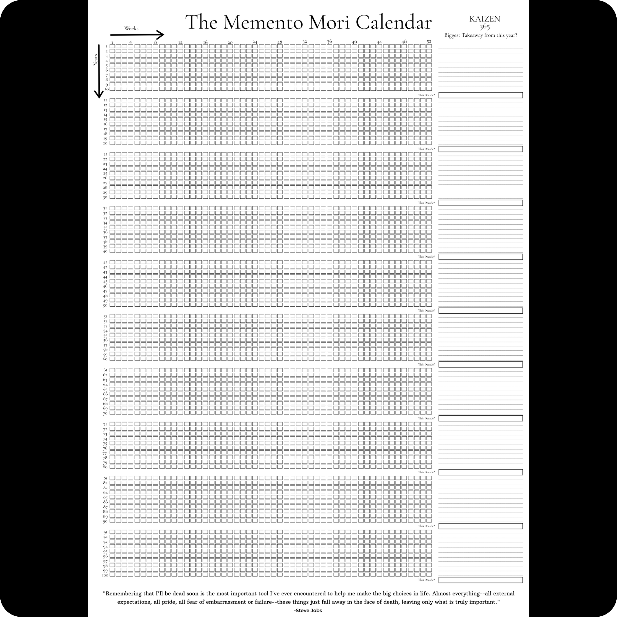 The Memento Mori Calendar